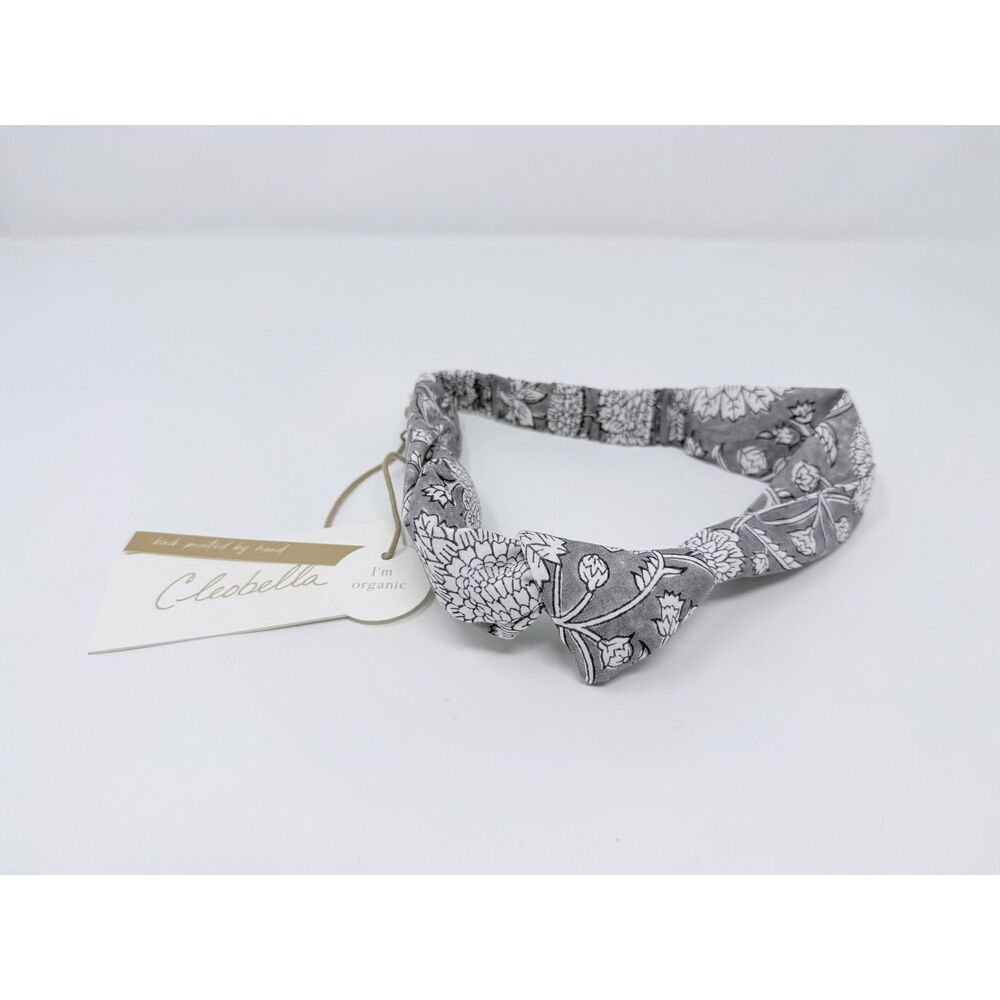 NWT Cleobella Boho 100% Organic Cotton Knotted Headband in Mauve Mix Print
